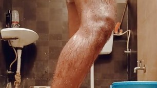 Taking shower with hand job
