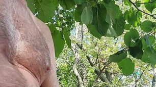 Daddy  jerking off outside  ,horny and  hard ,verbal and pig