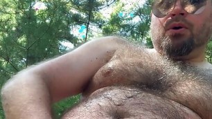 Having a little fun naked in the woods