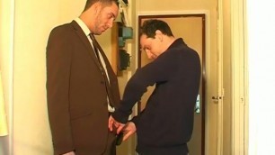 Male Sucker to Suit Salesman Serviced in Spite of him