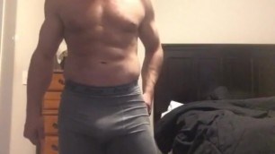 Sexy Hunk in Compression Shorts