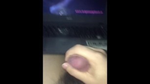 Pinoy Twink Jerk off while Watching two Daddies having Sex.