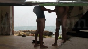 Chinese old Man Seduce Youngster on Beach