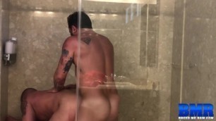 BREEDMERAW Riley Mitchel Fucks Doggystyle in Bareback Shower
