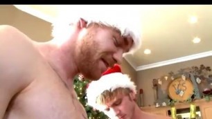 Christmas orgy six guys are fucked each other