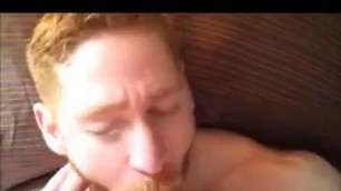 Sexy Ginger Swallows Two Hung Loads