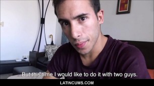 LatinCums&period;com - Twink Latin Boy & Three Strangers From App Have Orgy For Cash
