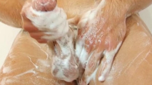 Aymeric's Huge Cock Hard in a Shower !gay