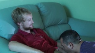 Servicing Tall Blonde Straight Dude With a 8" Cockgay