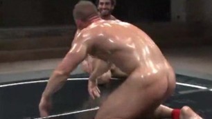 Wrestling Hunks Oil Up and Fightgay