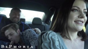 BiPhoria - Hot Uber Driver Joins Horny Gay Couple in Backseat