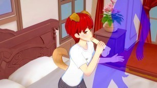 Yaoi Femboy - Shiro Femboy Handjob and blowjob - Sissy crossdress Japanese Asian Manga Anime Film  Game Porn Gay